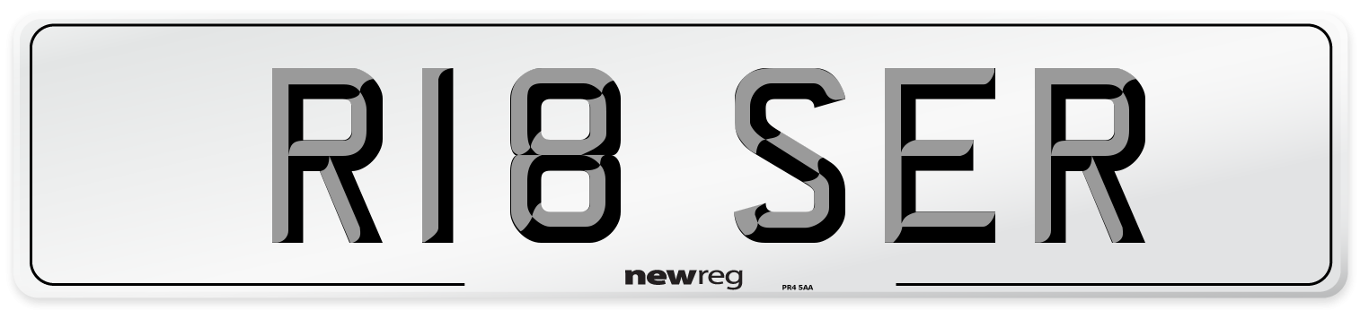 R18 SER Number Plate from New Reg